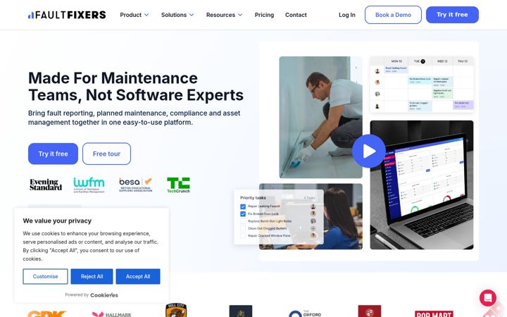 Screenshot of faultfixers.com