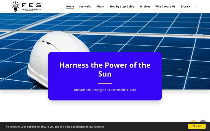 Screenshot of faultlesselectrical.com