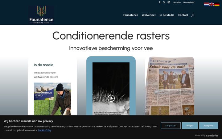 Screenshot of faunafence.eu