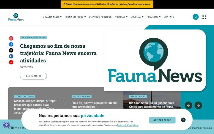 Screenshot of faunanews.com.br
