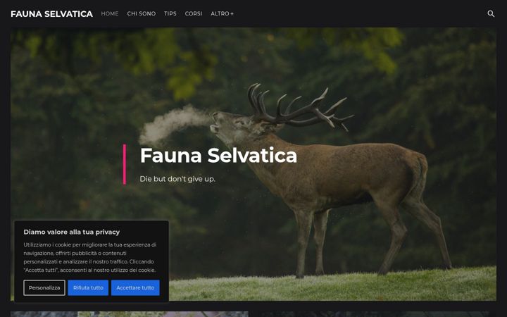 Screenshot of faunaselvatica.it