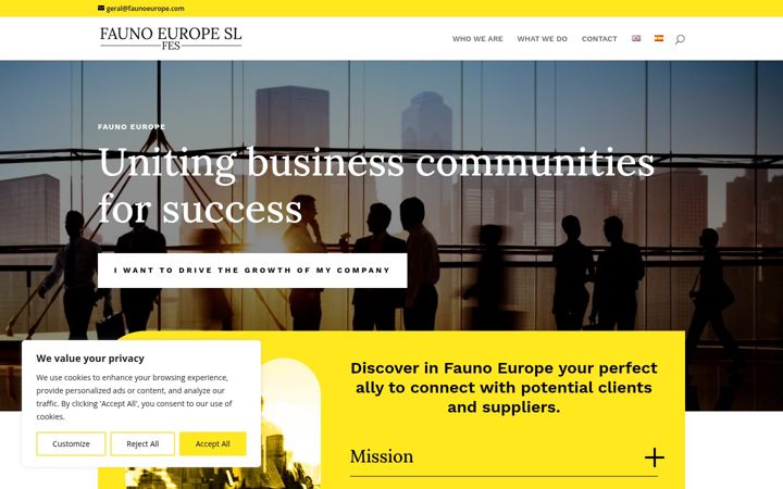 Screenshot of faunoeurope.com
