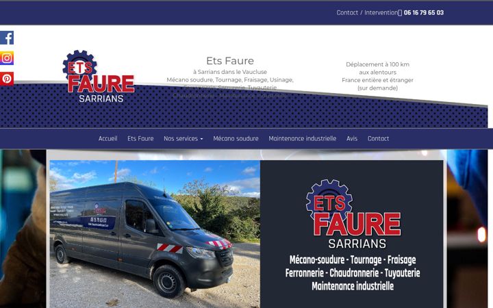 Screenshot of faure-mecano-soudure.com