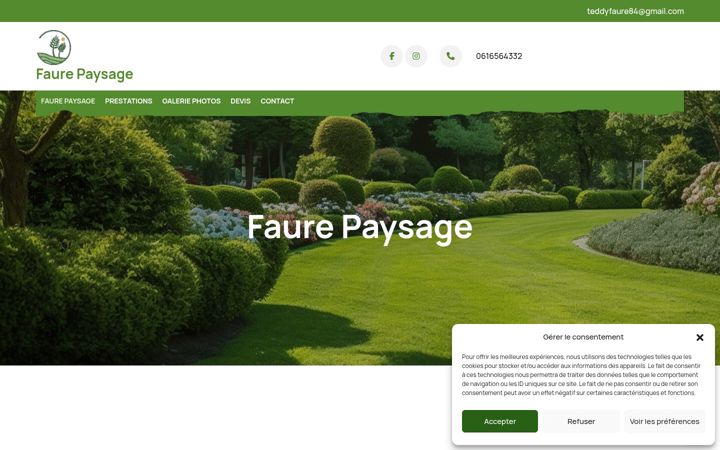 Screenshot of faurepaysage.fr