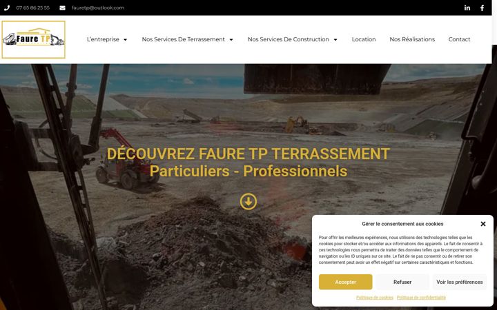 Screenshot of fauretpterrassement.fr