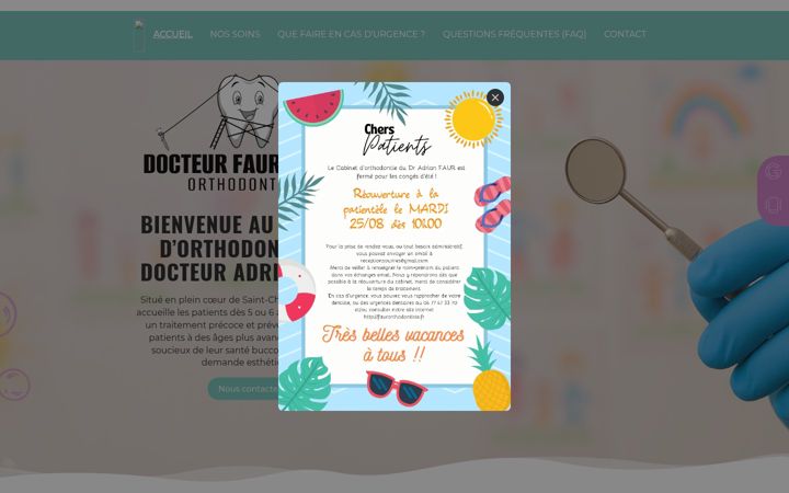 Screenshot of faurorthodontiste.fr