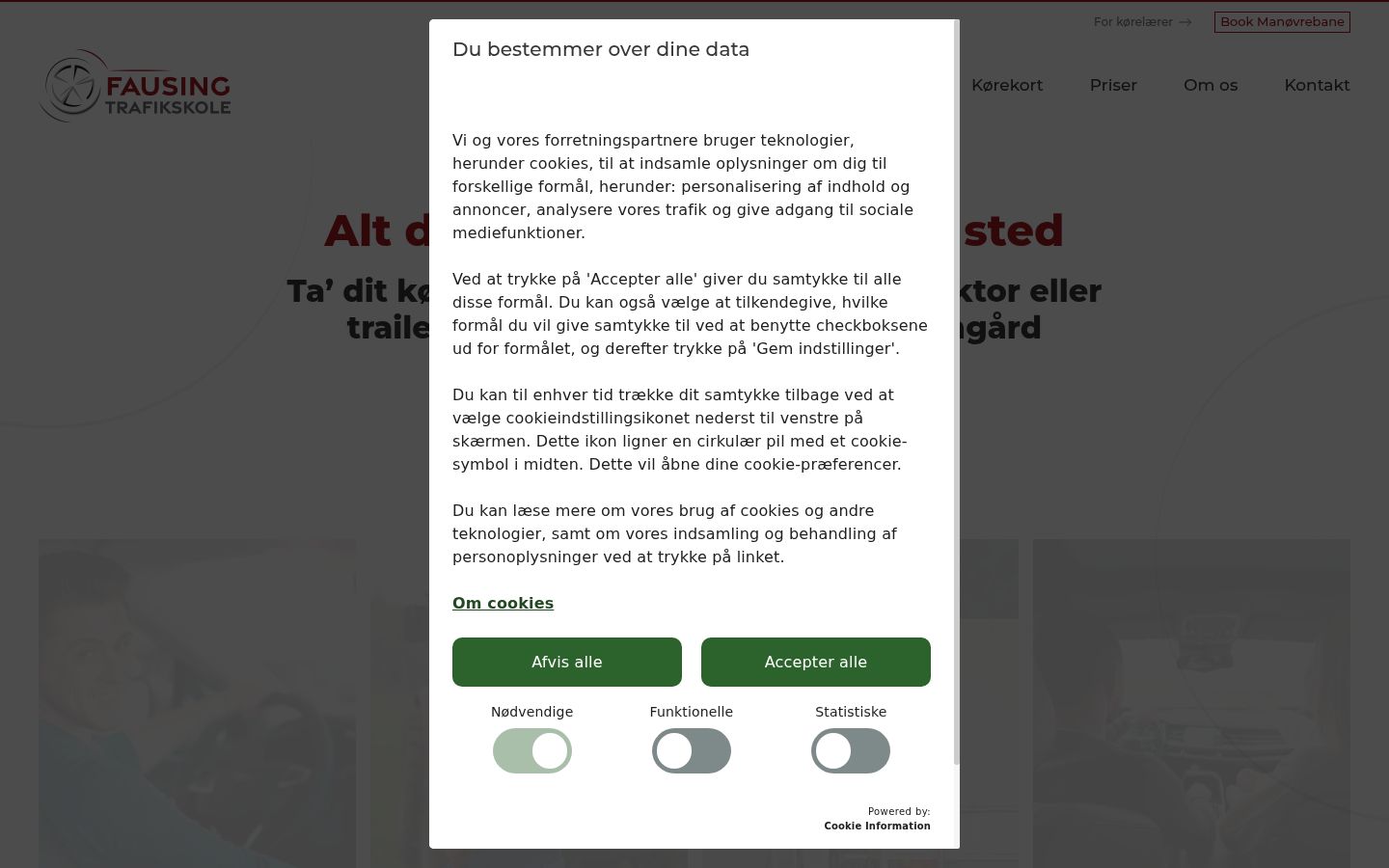 Screenshot des Einwilligungsbanners vor jeglicher Interaktion