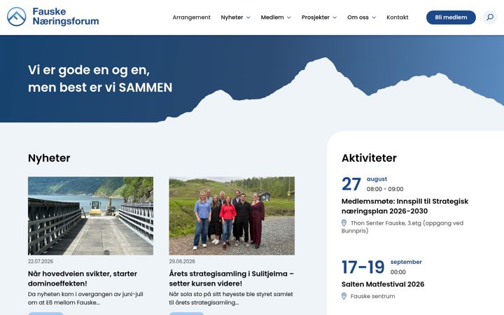 Screenshot of fauskenf.no