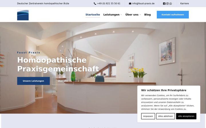 Screenshot of faust-praxis.de