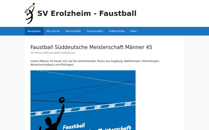 Screenshot of faustball-erolzheim.de