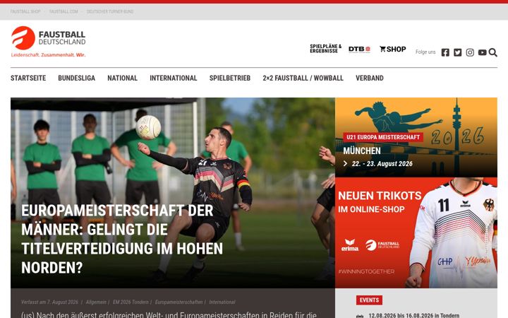 Képernyőkép: faustball.de