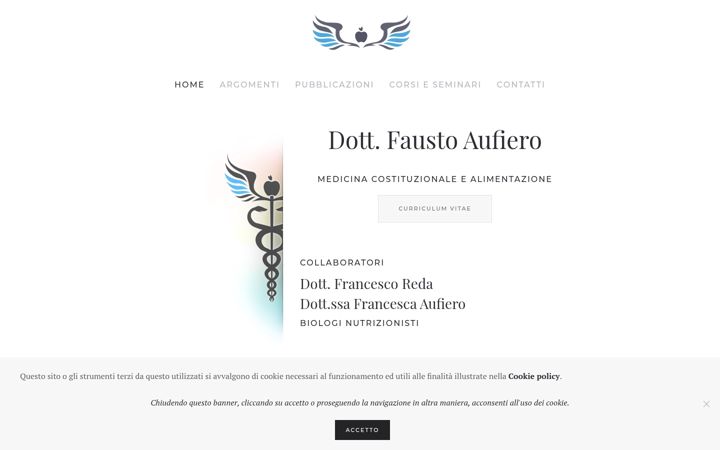 Screenshot of faustoaufiero.com