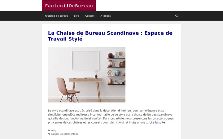 Screenshot of fauteuildebureau.org
