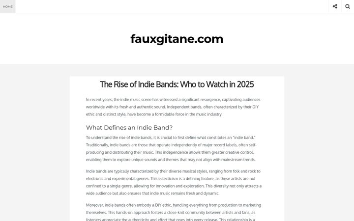 Screenshot of fauxgitane.com