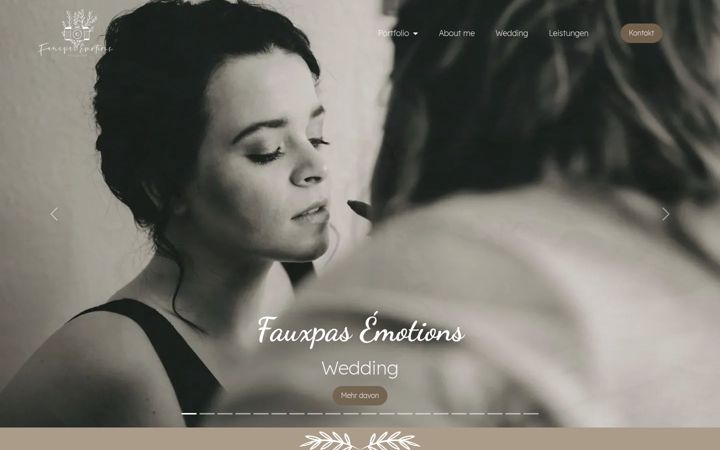 Screenshot of fauxpas-emotions.de