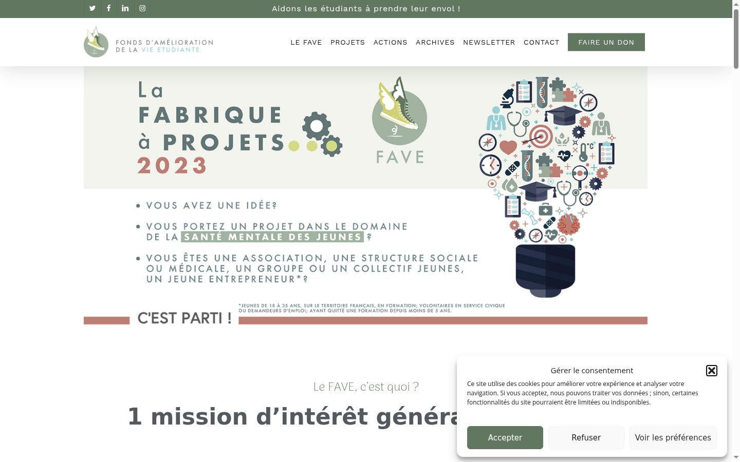 Screenshot tal-banner tal-kunsens muri qabel kwalunkwe interazzjoni