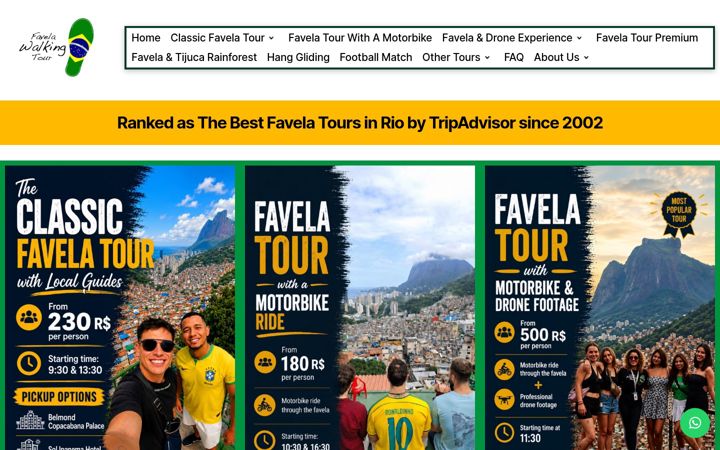 Zrzut ekranu favelawalkingtour.com.br