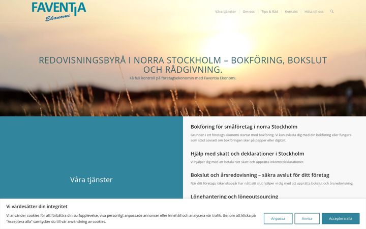 Screenshot of faventia.se
