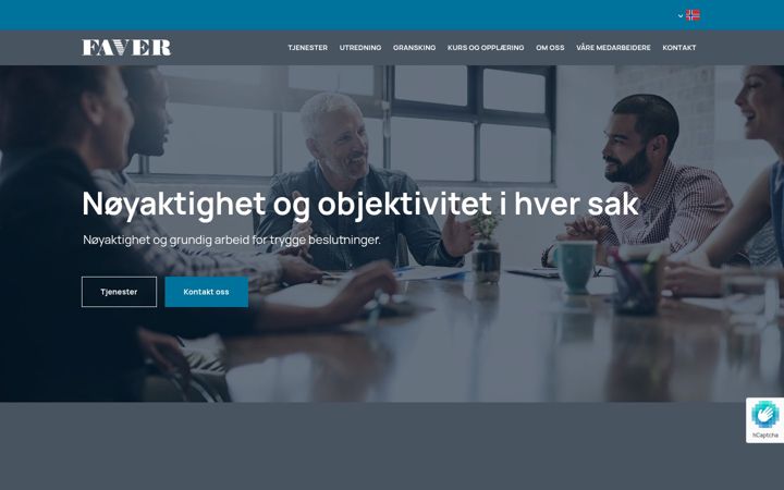 Screenshot of faver.no