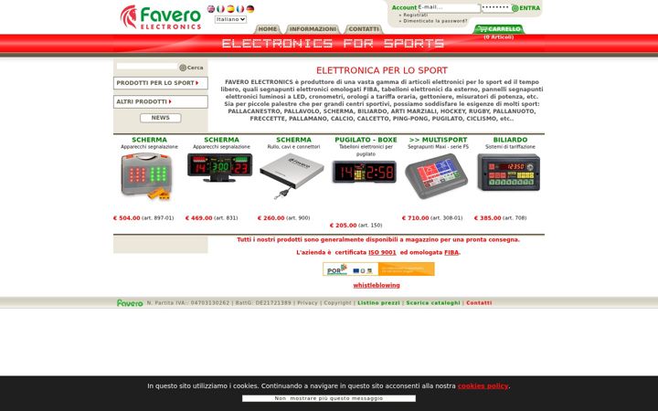Screenshot of favero.com