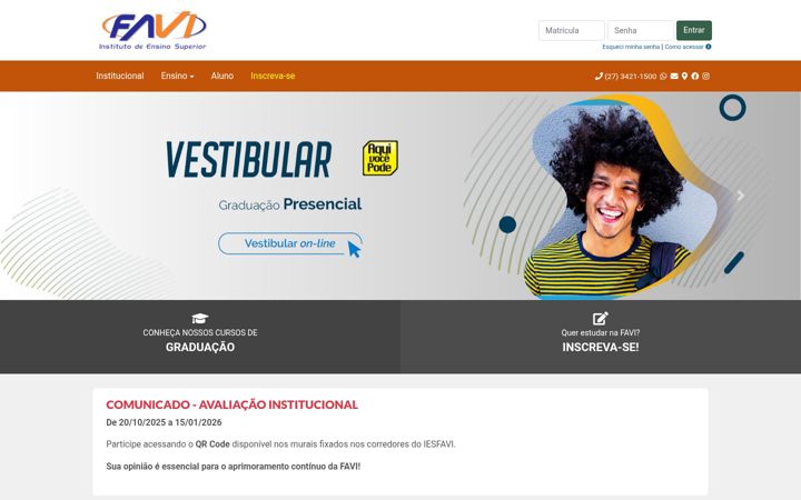 Screenshot of favi.br