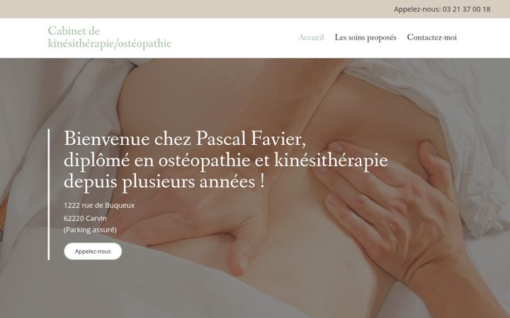 Screenshot of favier-kine-osteo.fr