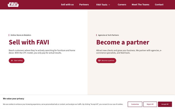 Screenshot of favionline.com