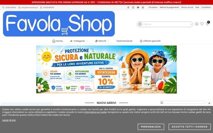 Screenshot of favolashop.it