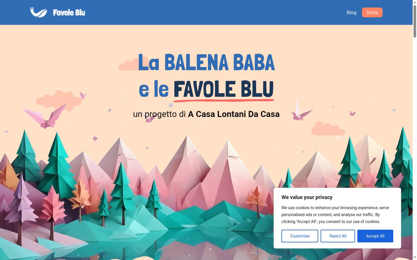 Capture d'écran de la bannière de consentement affichée avant toute interaction