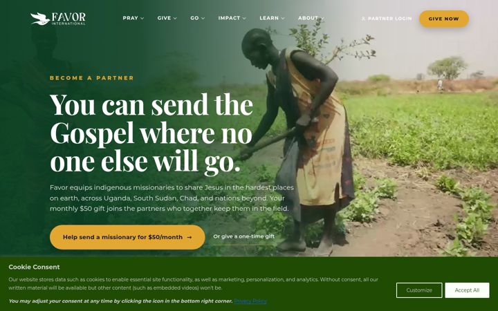 Screenshot of favorintl.org