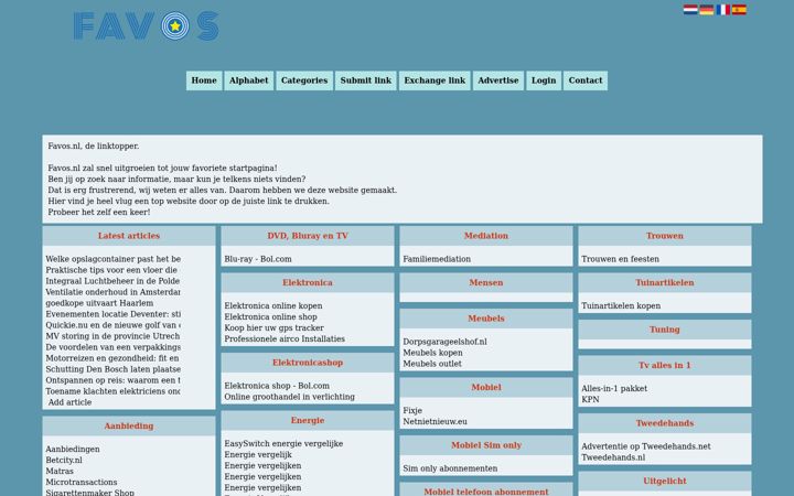 Screenshot of favos.nl