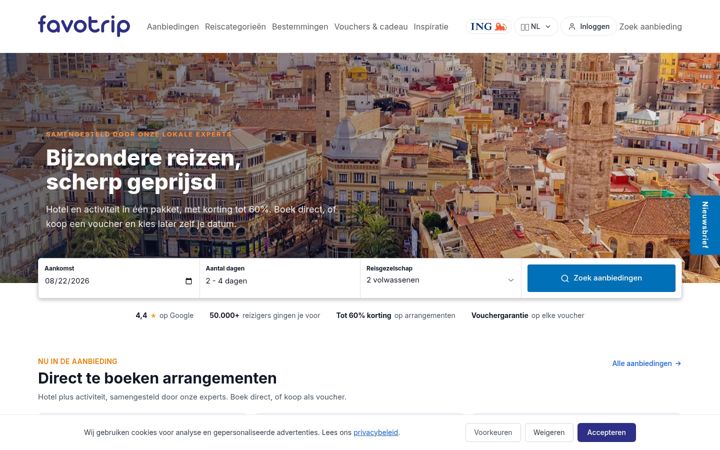Screenshot of favotrip.nl