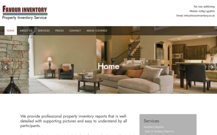 Screenshot of favourinventory.co.uk