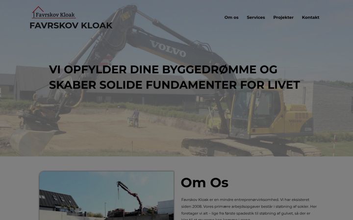 Screenshot of favrskovkloak.dk
