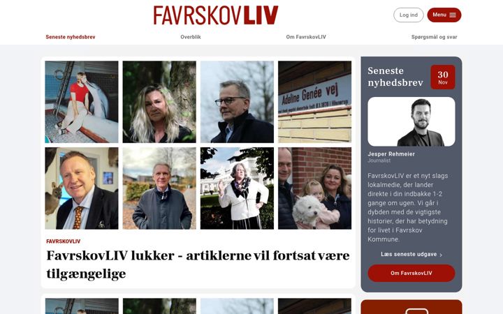 Screenshot of favrskovliv.dk