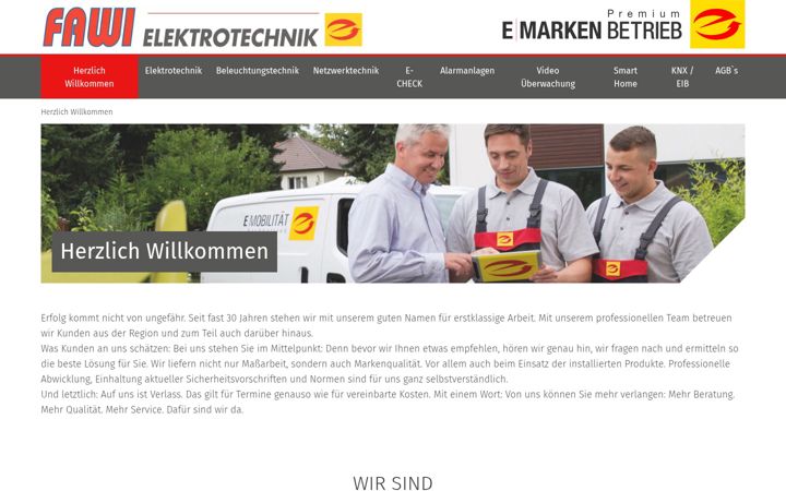 Screenshot of fawi-elektrotechnik.de