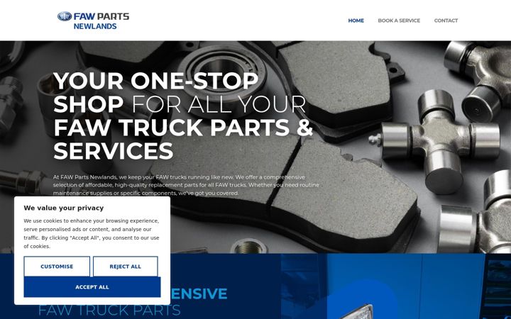 Screenshot of fawpartsnewlands.co.za