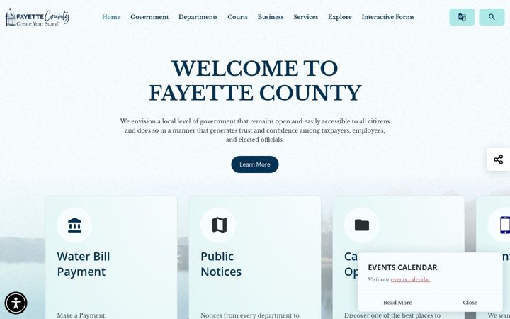 Screenshot von fayettecountyga.gov