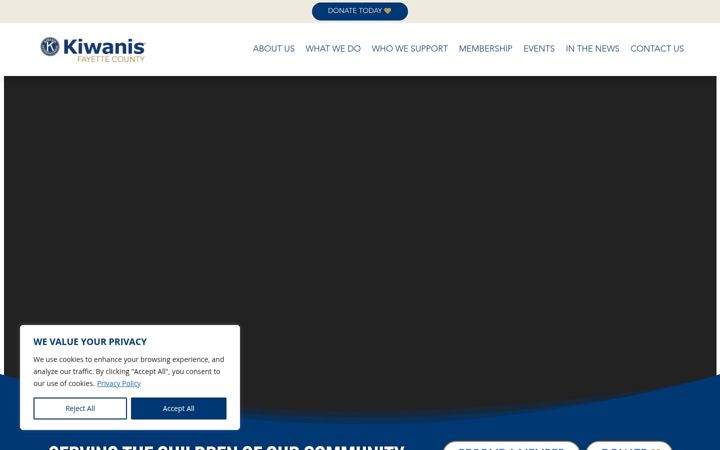 Screenshot of fayettegakiwanis.org