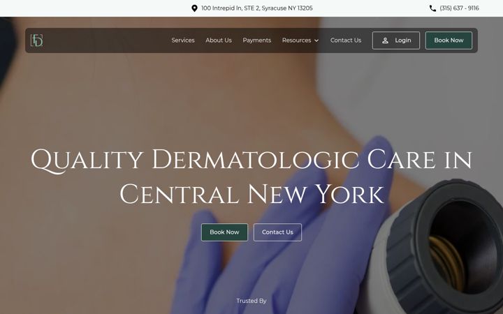 Screenshot of fayettevillederm.com