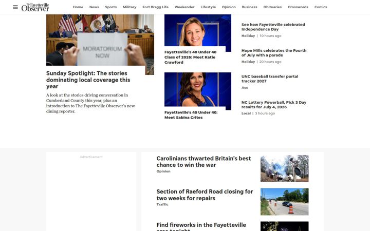 Kuvakaappaus sivustosta fayobserver.com