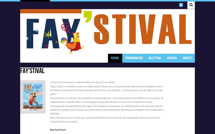 Screenshot of faystival.fr