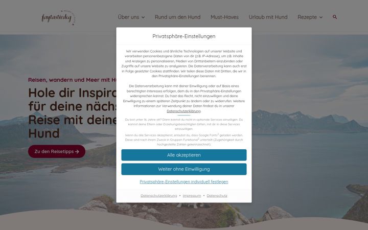 Screenshot of faytasticdog.de