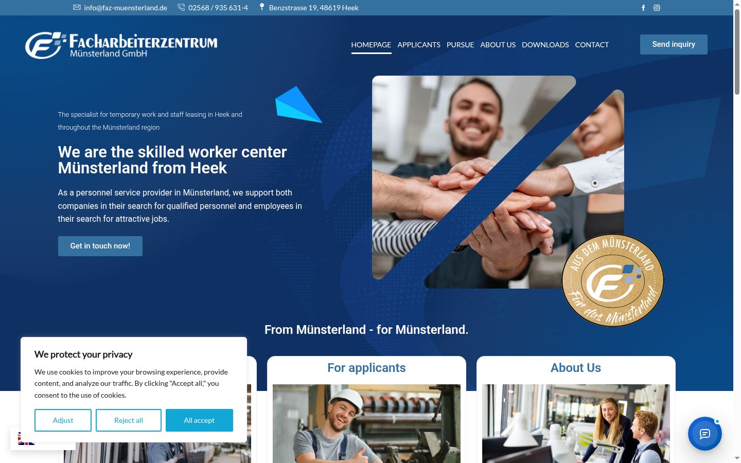 Screenshot del banner di consenso mostrato prima di qualsiasi interazione