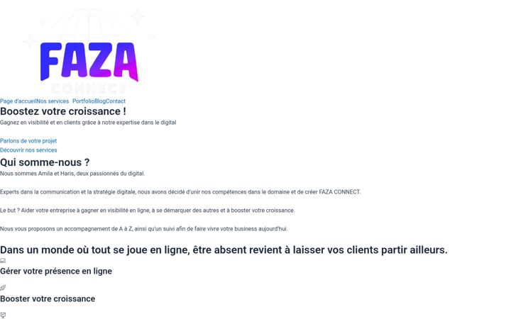 Screenshot of fazaconnect.com