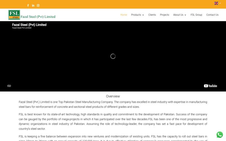 Screenshot of fazalsteel.com