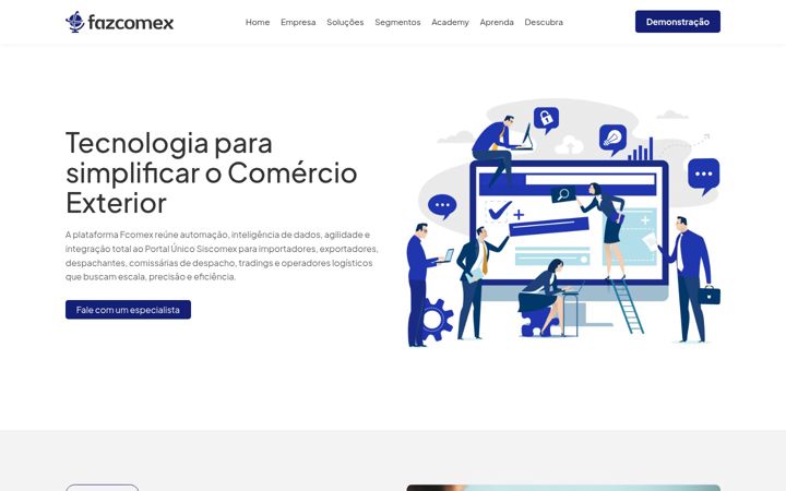 Screenshot of fazcomex.com.br
