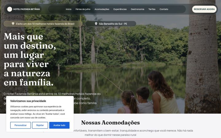 Screenshot di fazendabetania.com.br