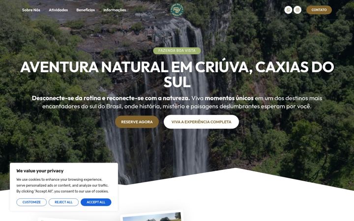 Screenshot of fazendaboavistacaxias.com.br