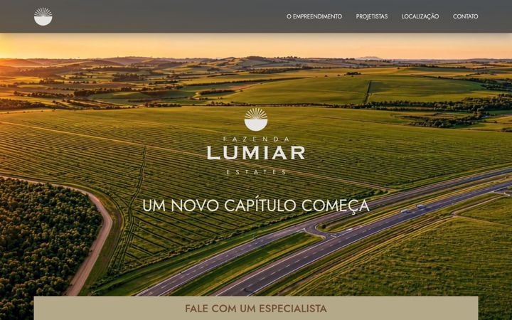 Screenshot di fazendalumiar.com.br